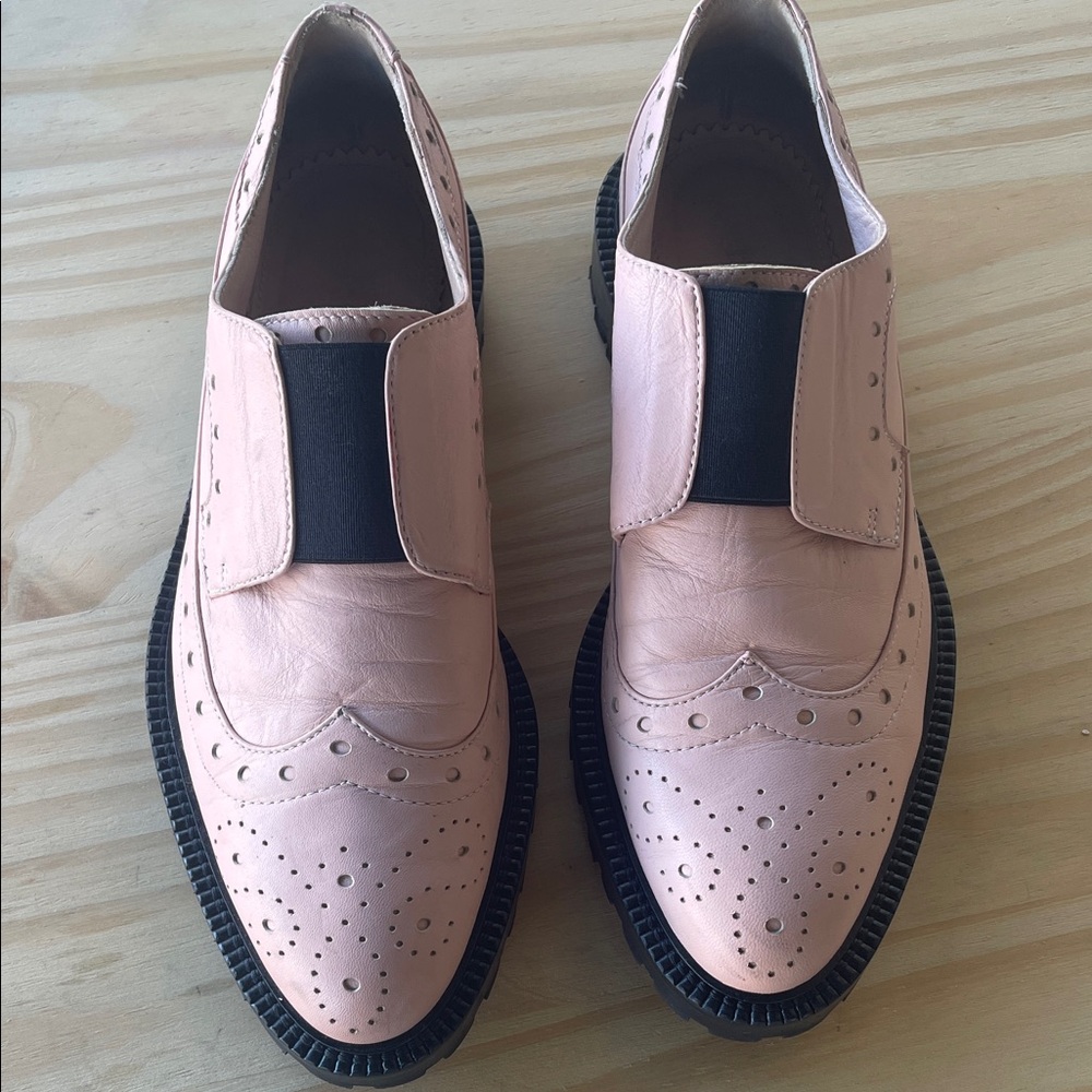 INCH 2 Leather Blush Pink Women's Oxford Shoes
